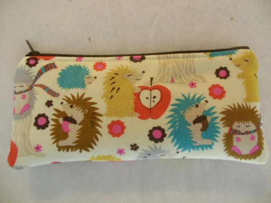 Hedgehogs Pencil Case/Cosmetic Pouch-Ready To Ship