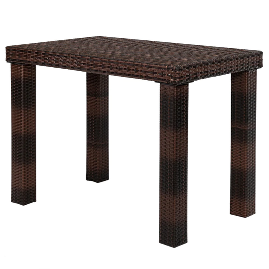 Modern Simple Outdoor Rattan Bar Table Brown Gradient