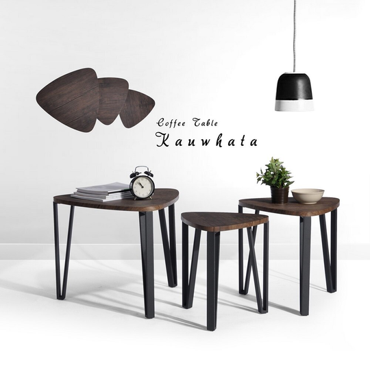 Nesting Coffee Table, Set of 3 End Tables for Living Room, Stacking Side Tables