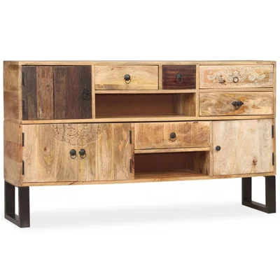 Schwenzer 146" Wide 5 Drawer Solid Wood Sideboard