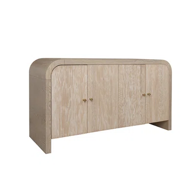 Belmont 62'' Wide 1 Drawer Oak Solid Wood Sideboard