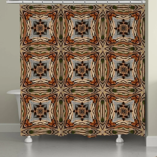 Laural Home Bamboo Nodes Shower Curtain