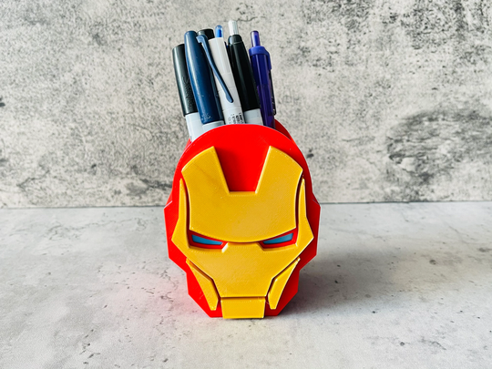 Pen & Pencil Holder | Iron Man Makeup Brush Marker Case