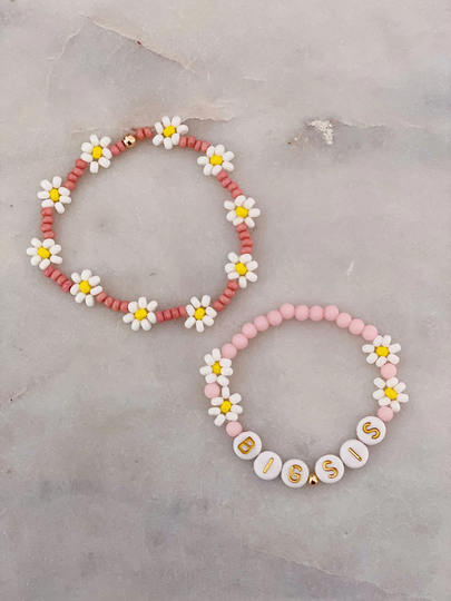 Big Sis Bracelet For Toddler, Sister Set, Little Bracelet, Daisy Kids