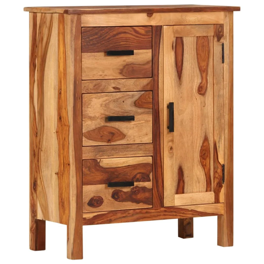 Sideboard 25.6"x11.8"x31.5" Solid Sheesham Wood