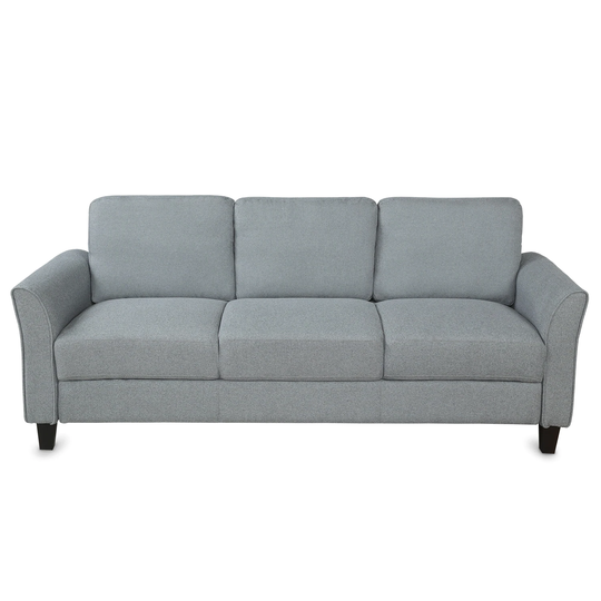 3-Seat Sofa Linen Fabric Sofa for Living Room