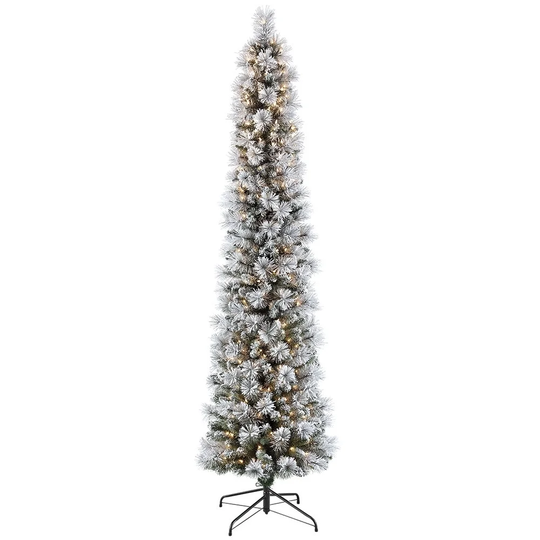Puleo International 6.5-foot Pre-Lit Portland Pine Pencil Christmas Tree