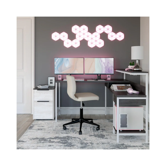 Beauenali Taupe Home Office Desk Chair - 18"W x 20"D x 35"H