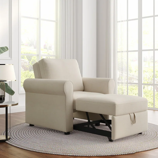 Modern Chair and Sleeper Chair-Beige
