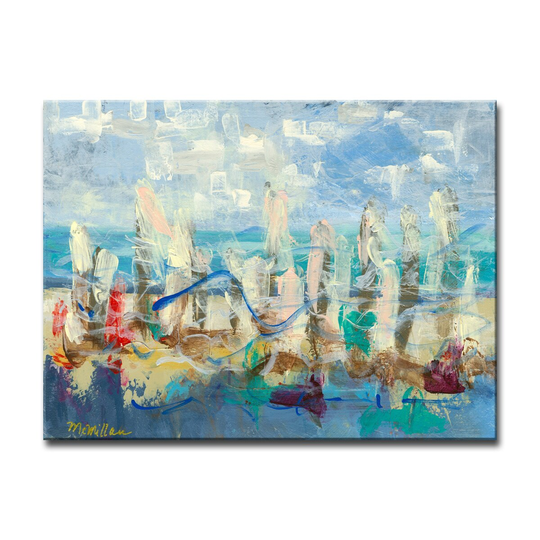Colorful Shoreline' Ready2HangArt Canvas by Dana McMillan