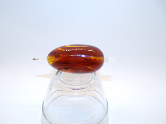 Diamond Painting Pen, Amber, Brown, See-Thru, Swirl, Egg Shaped Mini, Acrylic