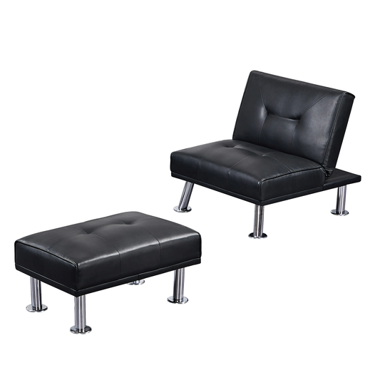 Single Sofa Bed with Ottoman