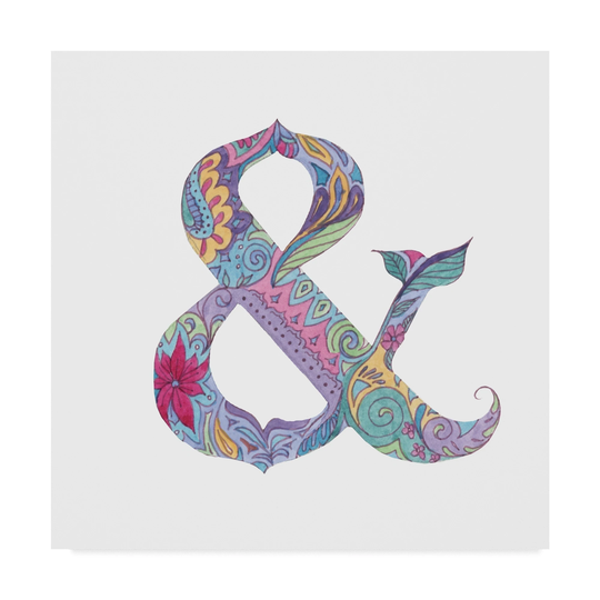 Green Girl Canvas 'Ampersand' Canvas Art - Multi-color