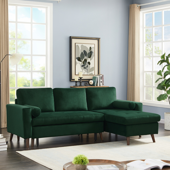 88" L-Shape Reversible Pull out Sectional Sofa Set Corner Storage Sleeper Sofa with Left/Right Facing Chaise, For Living Room