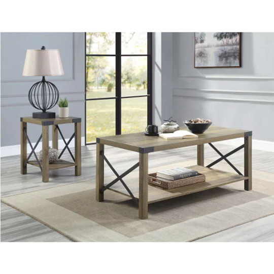 Oak coffee table solid wood abiram table rectangular top table