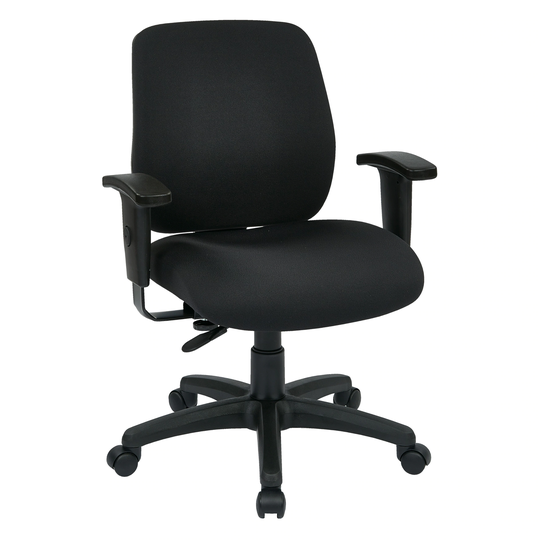 Deluxe Task Chair with Ratchet Back Height Adjustment without Arms.