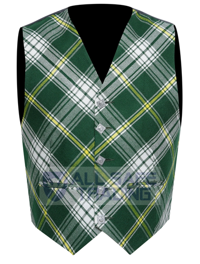 Clearance Sale Scottish/Irish Formal Cross Pattern St Patrick Tartan Waistcoat/Vest, Mens Scottish Waistcoat, Kilt Vest, Celtic, Highland