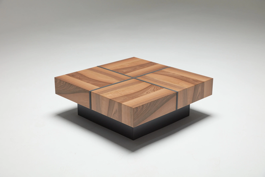 Walnut Coffee Table With Drawers/storage Modern