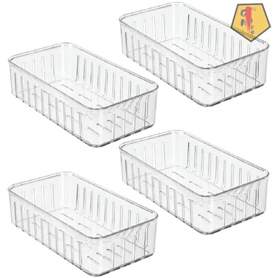 Rectangular Plastic Office Supplies Storage Organizer Bin For Pads, Pens, Pencils, Dry Erase Markers, Highlighters, Sticky Notes, Mailing Labels