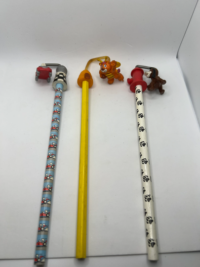 Rare Wuzzle Bumbelion Pencil, Racecar & Dog With Fire Hydrant Sold Separately