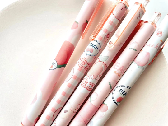 Kawaii Pinky Peach Everlasting Pencil, 0.5mm Hb Inkless School & Office Supply