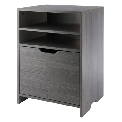 Kelyan Nova Open Shelf Storage Cabinet, Charcoal
