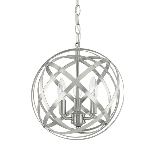 Axis 3-light Brushed Nickel Pendant - Brushed Nickel