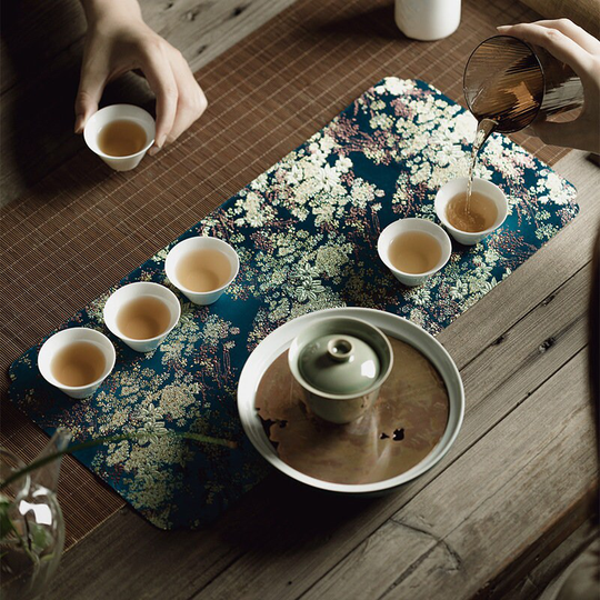 Chabu Tea Table Cloth Antique Style Brocade Chaxi Tea Table Cloth Mat Cushion Original Pattern