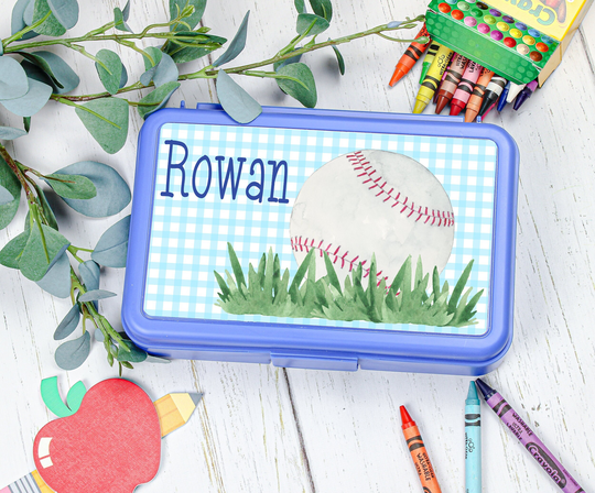 Personalized Pencil Box Kids Baseball | School Supplies Back To