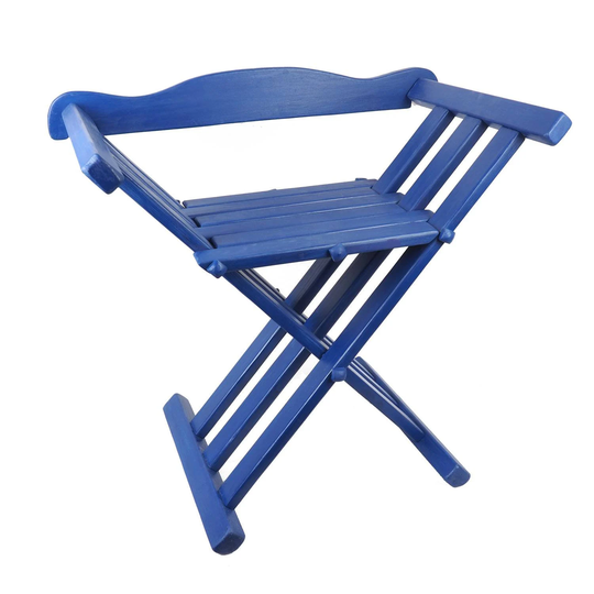 Personalized Color Wooden Medieval Viking Folding Chair With Back Support