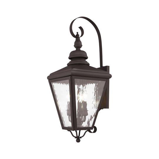 Giuseppe Lighting Three Light Outdoor Wall Lantern Cambridge Bronze - Exact Size