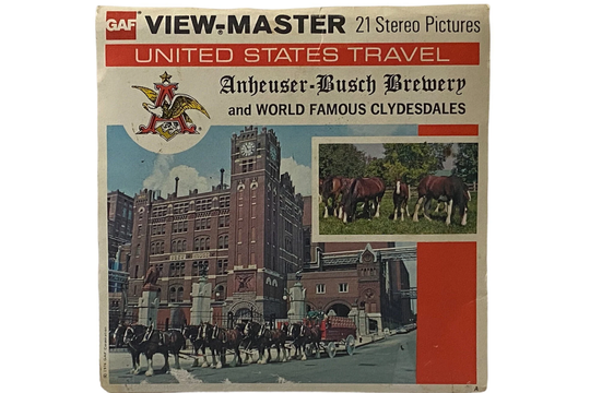 Anheuser-Busch Brewery & World Famous Clydesdales View-Master Reel Set - Missouri United States Travel Series Gaf G3 Packet A460