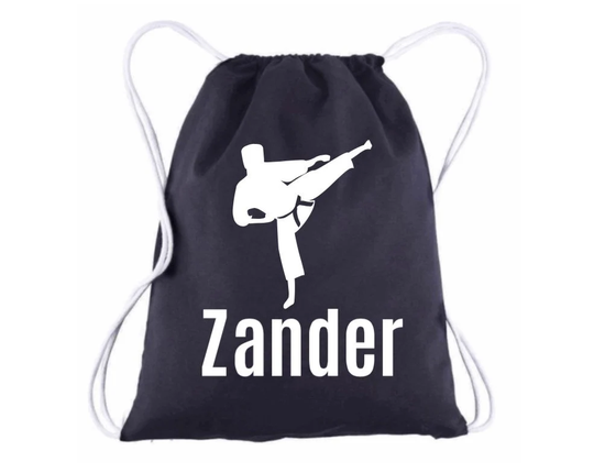 Karate Bag, Martial Arts Tae Kwon Do, Gift For Kids, Drawstring Bag