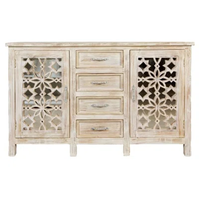 55.11'' Wide 4 Drawer Mango Solid Wood Sideboard