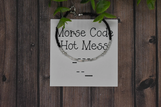 Morse Code Bracelet, Friendship Bracelets, Bead Bracelet, Seed Gift For Her, Hot Mess Bracelets