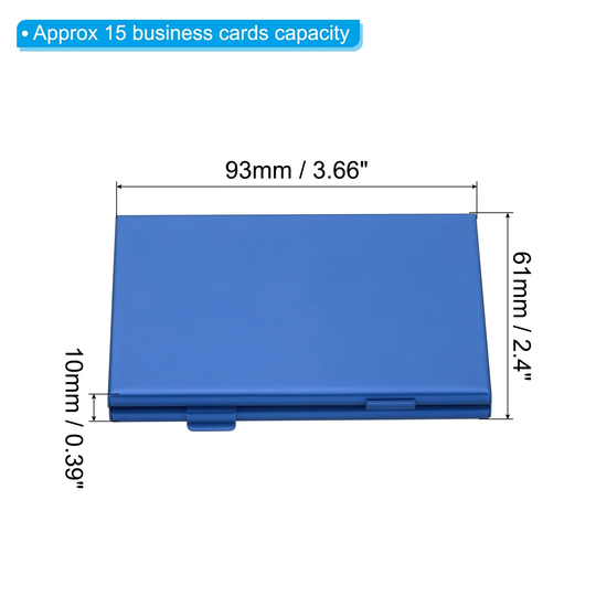 2Pcs Double-Layer Metal Business Card Holder, Aluminum Name Cards Case