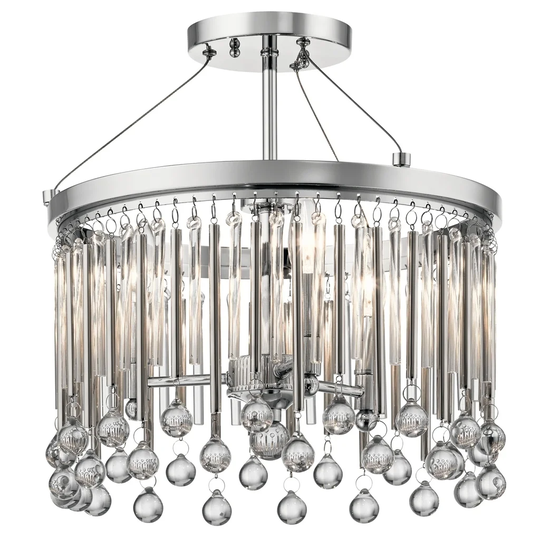 Kichler Lighting Piper Collection 3-light Chrome Semi-Flush Mount