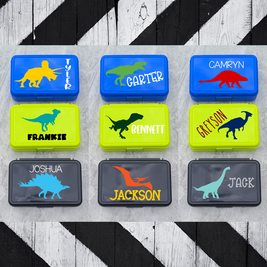 Back To School Dinosaur Pencil Case Personalized Boys Box Supplies Organizer