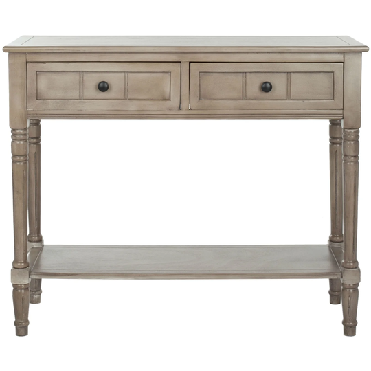 Console Accent Table Traditional Style Sofa Table in Distressed Cream - Pictured