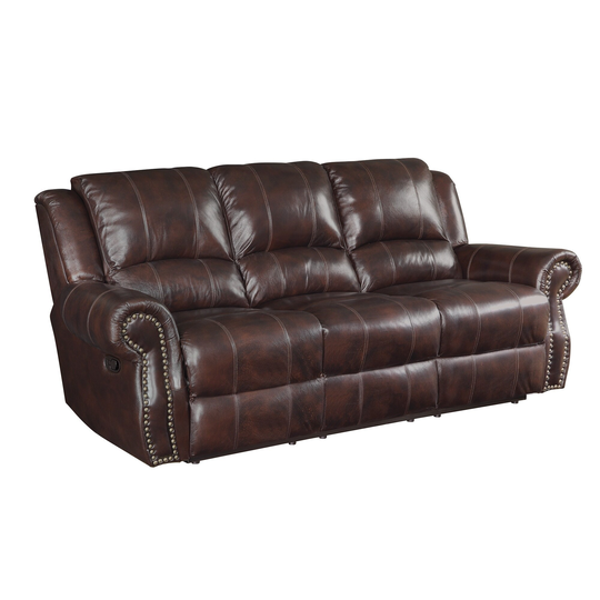 Coaster Company Brown Motion Sofa - 90" x 39" x 40"