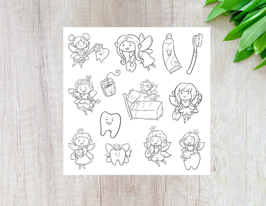 Tooth Fairy Coloring Stickers, Fairies Coloring, Kids Summer Activities, Color Your Own Activity, Crafting