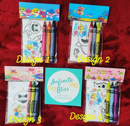 Baby Shark Coloring Packs | Pages Party Favor Crayola Crayons