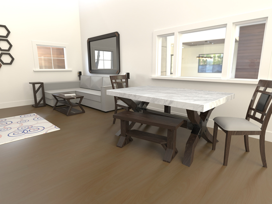 Dining Table/Living Room Handmade Dinner Steel Wood Table Industrial Rustic Contemporary Scandinavian Custom