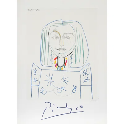 Portrait De Femme Au Collier by - Painting on