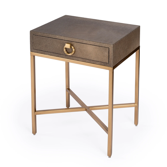 Offex Sullia One Drawer Storage End Table - 20"Wx16"Dx26.5"H
