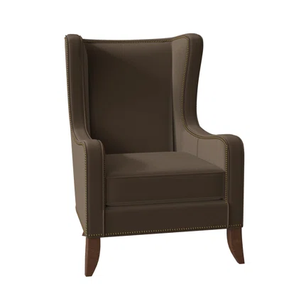 Constantine 31.75" W Top Grain Leather Wingback Chair