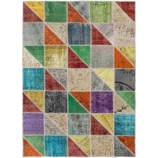 ECARPETGALLERY Hand-knotted Color Transition Multi Color Wool Rug - 4'9 x 6'7