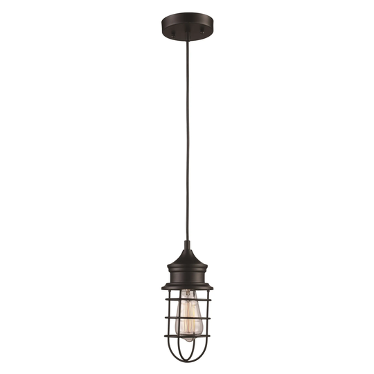 Giuseppe Imports PND1028 One Light Pendant Camp Black - Exact Size
