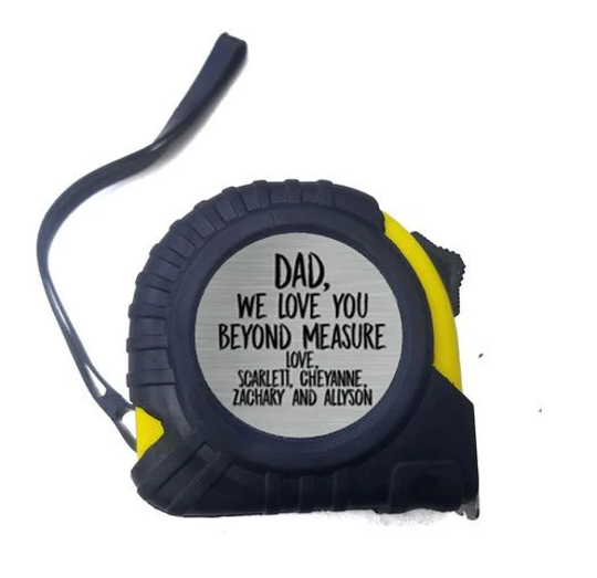 Personalized Tape Measure, Gift For Father's Day, Day Gift, For Grandparent, Tools, From Kids