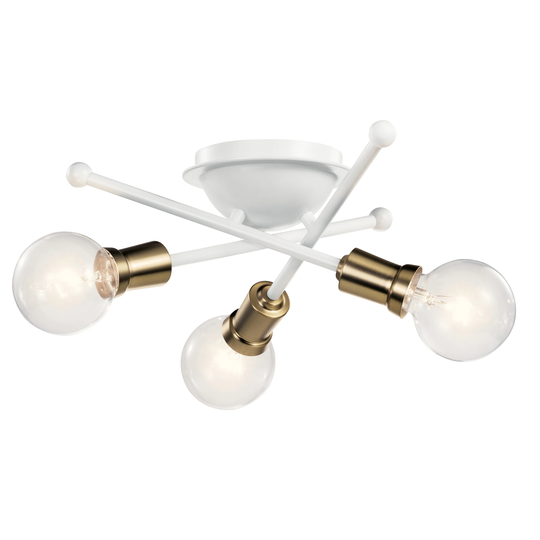 Kichler Lighting Armstrong 3-Light Flush Mount White